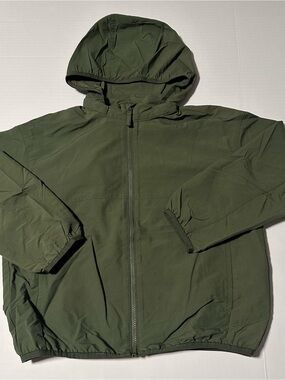 Uniqlo pocketable Olive Hooded Windbreaker Parka Jacket